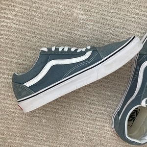 Vans (M 9.5 / W 11) - EUC slate blue with suede detail (worn a few times)